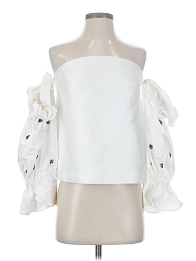 Pre-owned C/meo Collective 3/4 Sleeve Blouse In White