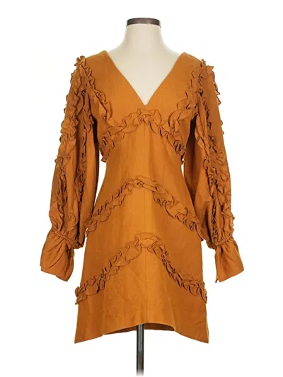 Pre-owned C/meo Collective Casual Dress In Brown