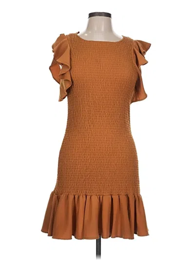Pre-owned C/meo Collective Casual Dress In Brown