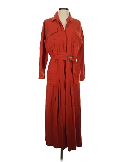 Pre-owned C/meo Collective Casual Dress In Burgundy