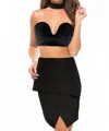 C/meo Collective Finale Bustier Top In Black In Black