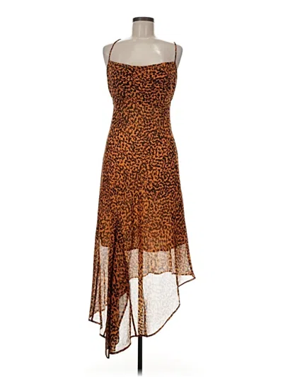 Pre-owned C/meo Collective Cocktail Dress In Brown