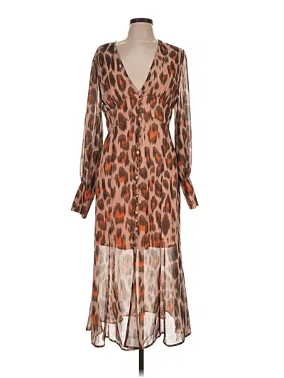 Pre-owned C/meo Collective Cocktail Dress In Brown