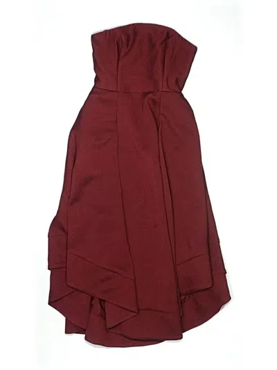 Pre-owned C/meo Collective Cocktail Dress In Burgundy