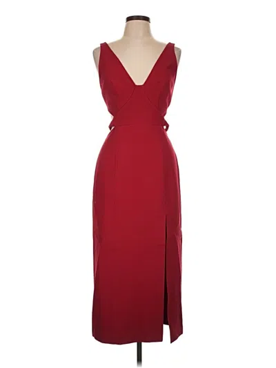 Pre-owned C/meo Collective Cocktail Dress In Burgundy