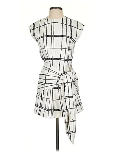 Pre-owned C/meo Collective Cocktail Dress In White