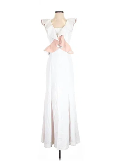 Pre-owned C/meo Collective Cocktail Dress In White