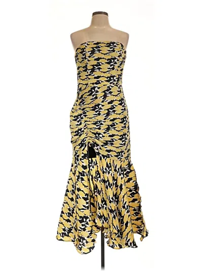 Pre-owned C/meo Collective Cocktail Dress In Yellow