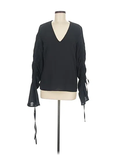 Pre-owned C/meo Collective Long Sleeve Blouse In Black