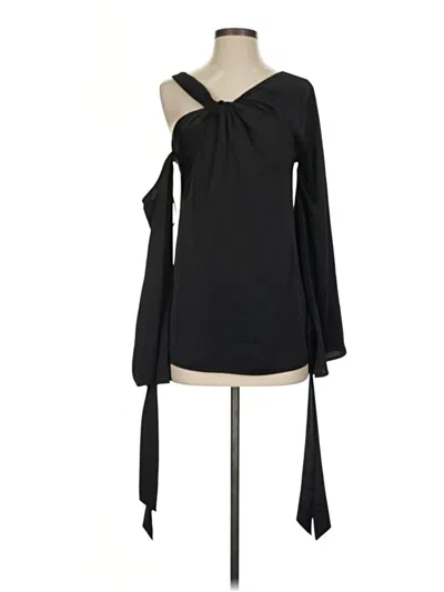 Pre-owned C/meo Collective Long Sleeve Blouse In Black