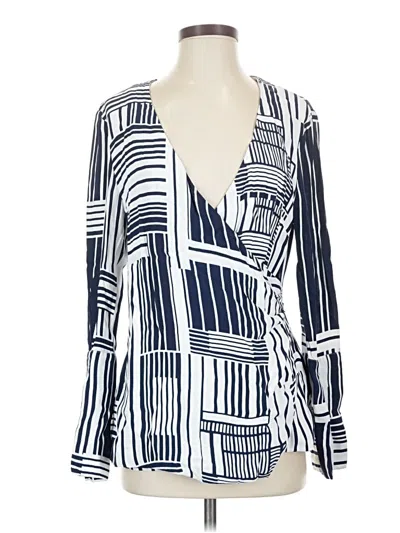 Pre-owned C/meo Collective Long Sleeve Blouse In Blue