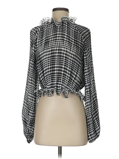 Pre-owned C/meo Collective Long Sleeve Blouse In Gray