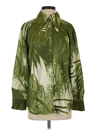 Pre-owned C/meo Collective Long Sleeve Blouse In Green