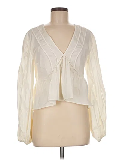 Pre-owned C/meo Collective Long Sleeve Blouse In Ivory