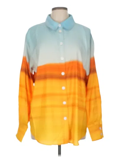 Pre-owned C/meo Collective Long Sleeve Blouse In Orange