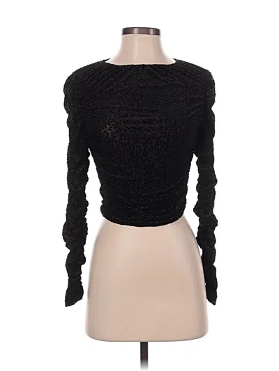 Pre-owned C/meo Collective Long Sleeve Top Black Boatneck Tops