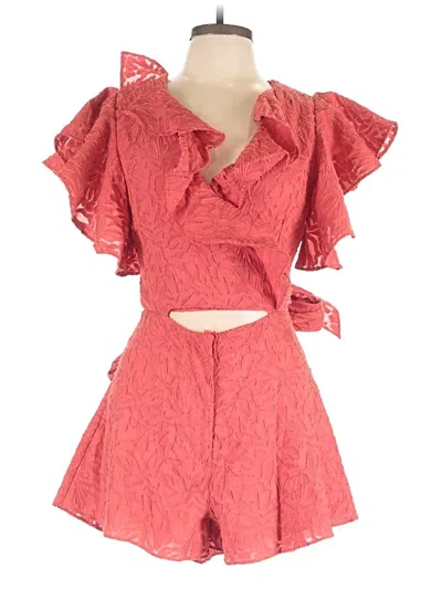 Pre-owned C/meo Collective Romper In Red