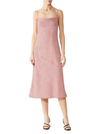 Cmeo Collective Women's Checked Midi Dress In Red