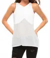 C/meo Collective Women's Sun And Moon Top In White In White