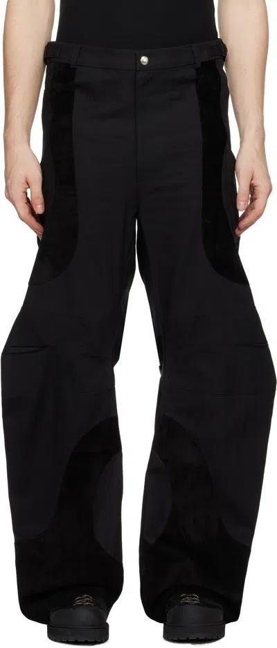 Cmmawear Black Articulated Dart Trousers
