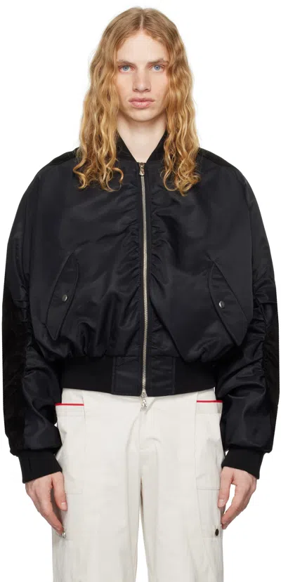 Cmmawear Black C Round Bomber Jacket