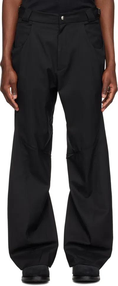 Cmmawear Black Darted Drape Trousers