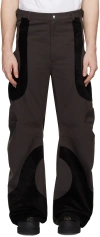 CMMAWEAR BROWN ARTICULATED DART TROUSERS