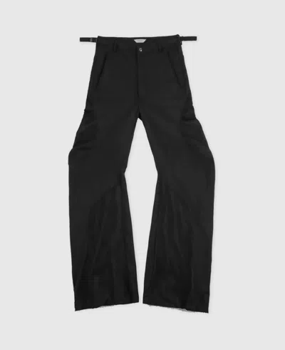 Pre-owned Cmmawear Fishnet Back Zip Trousers In Black