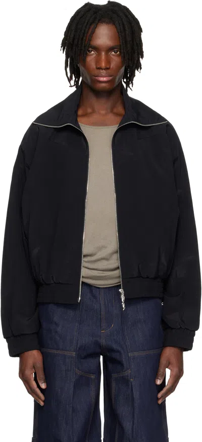 Cmmawear Navy Funnel-neck Jacket In Baritone Blue