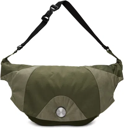 Cmmawear Ssense Exclusive Green Crescent Bag In Olive Green/black