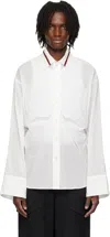 Cmmawear White Drape Shirt In White