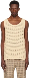 Cmmn Swdn Beige Cray Tank Top In Ecru