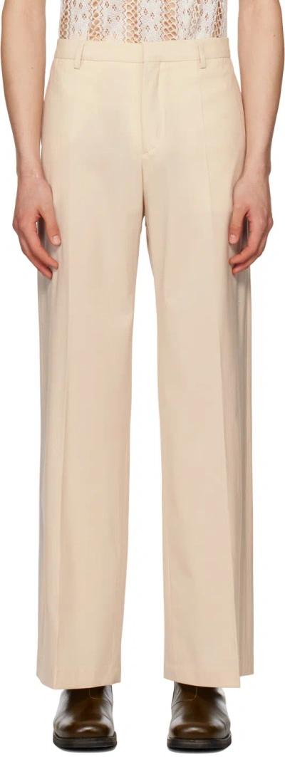 Cmmn Swdn Beige Otto Trousers In Cream