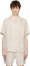 Cmmn Swdn Beige Ture Shirt In Linen White