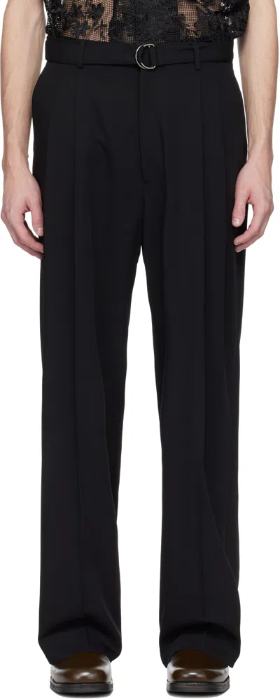 Cmmn Swdn Black Omari Double Pleated Trousers