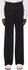Cmmn Swdn Black Omari Double Pleated Trousers In Black
