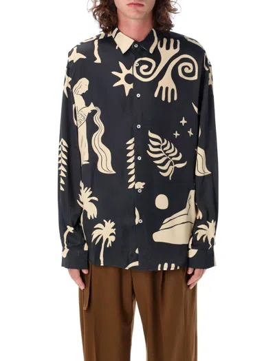 Cmmn Swdn Black Printed Shirt