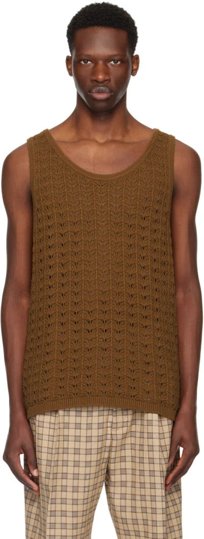 Cmmn Swdn Brown Cray Tank Top