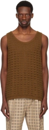 Cmmn Swdn Brown Cray Tank Top In Brown