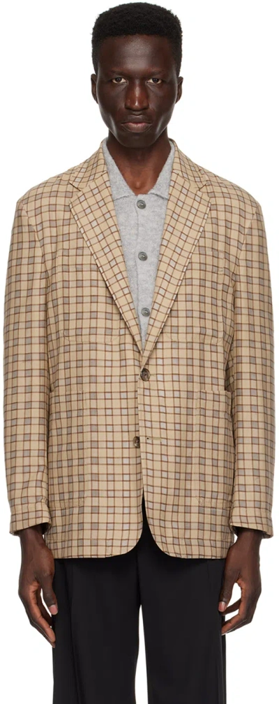 Cmmn Swdn Brown Troy Blazer In Brown Check