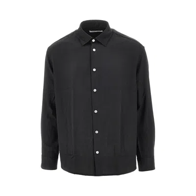 Cmmn Swdn 'caine' Twill Shirt In Black
