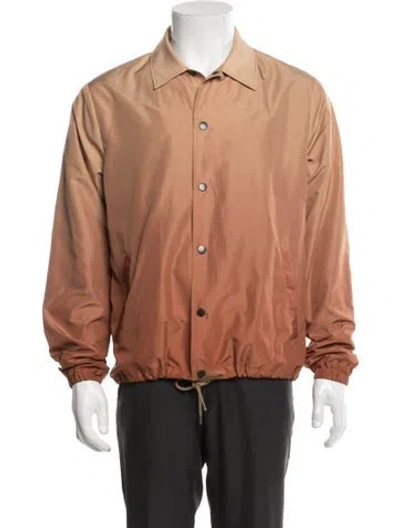 Pre-owned Cmmn Swdn Colorblock Pattern Jacket In Orange