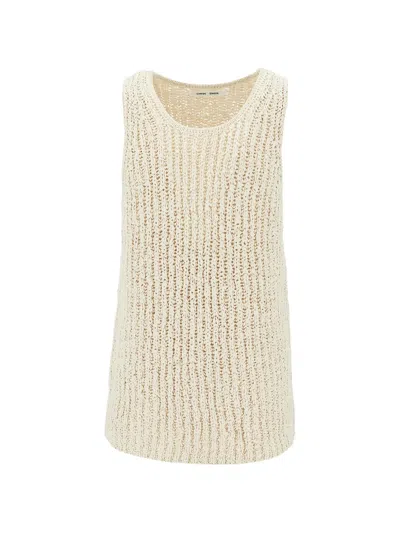 Cmmn Swdn El Open-knit Vest In Neutral