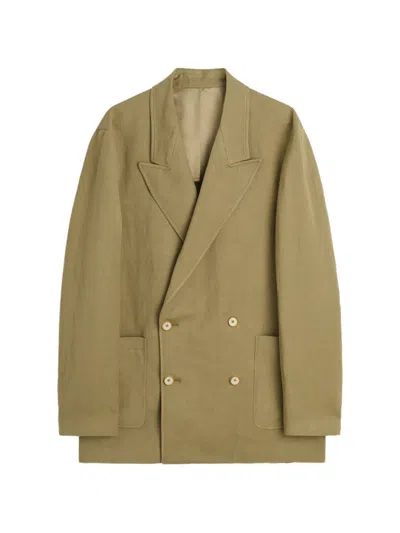 Cmmn Swdn Enea Double-breasted Suit Jacket In Brown