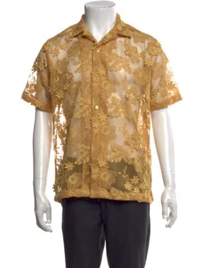 Pre-owned Cmmn Swdn Floral Print Short Sleeve Shirt In Multi