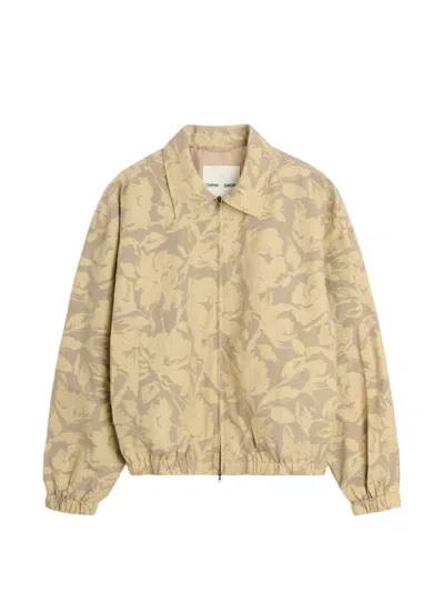 Cmmn Swdn Luke Floral-print Blouson Jacket In Purple