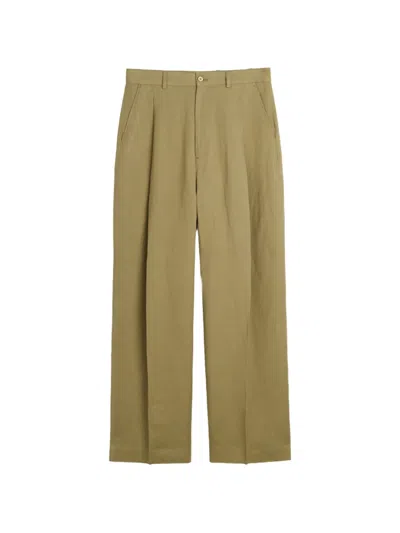 Cmmn Swdn Midas Pleat-detail Trousers In Neutral