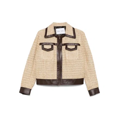 Cmmn Swdn Neutral Brown Jackets