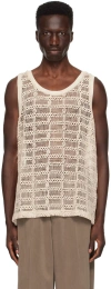 CMMN SWDN OFF-WHITE SHEER TANK TOP