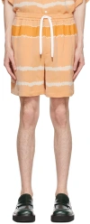 Cmmn Swdn Orange Enzo Shorts In Peach Ombre